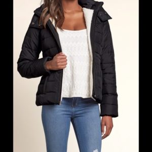 Sherpa Lined Down Puffer Jacket von Hollister deutschland